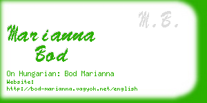 marianna bod business card